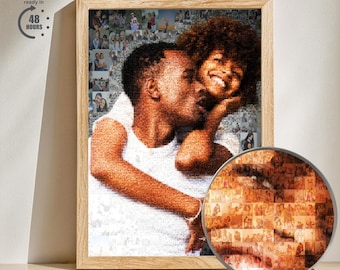 Custom Photo Mosaic, Unique Picture Art, Personalized Wall Gift, Mosaic Memory Poster, Custom Art for Loved Ones