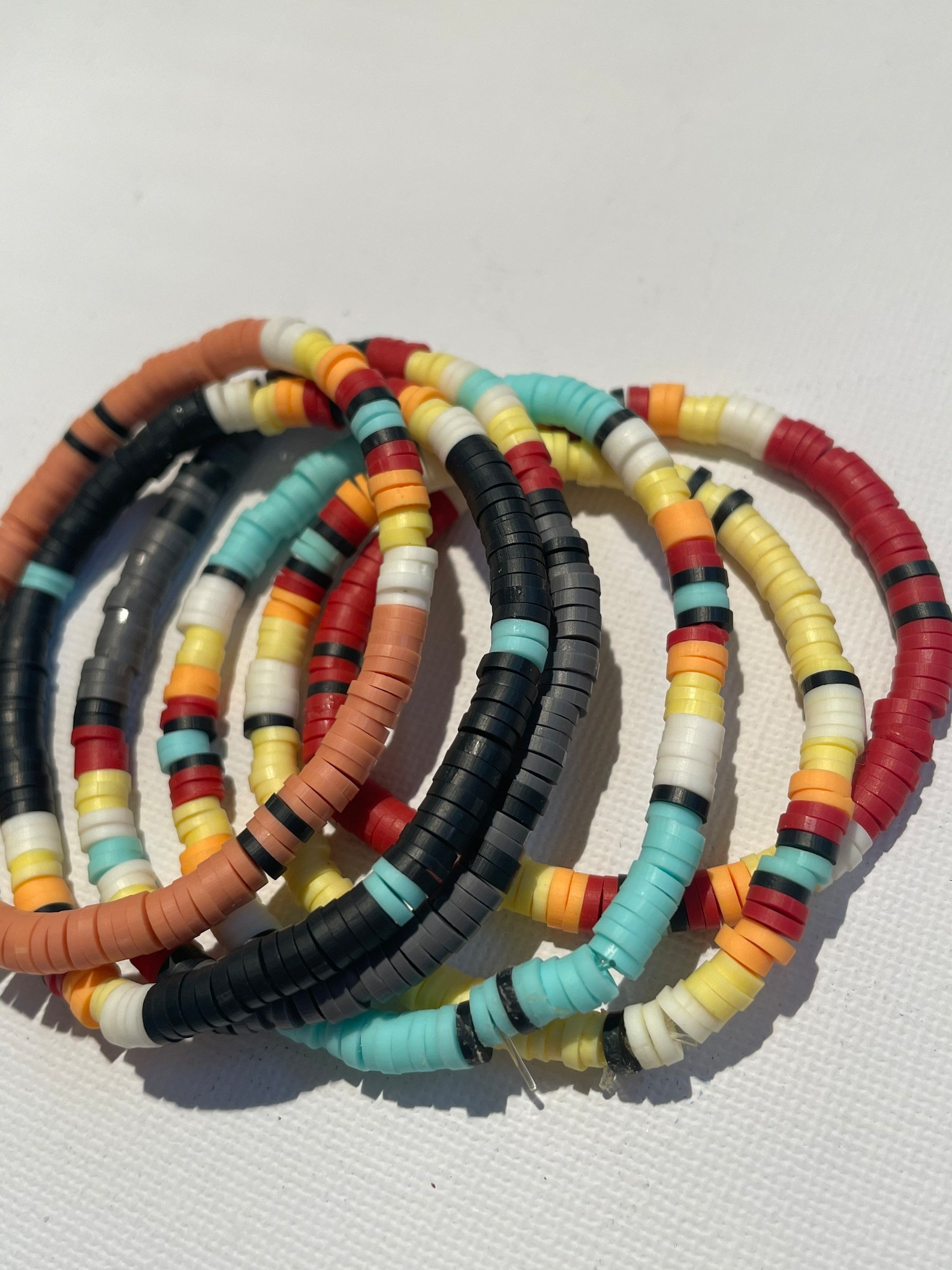 Western Style Heishi Clay Disc Bead Stretch Bracelet Etsy