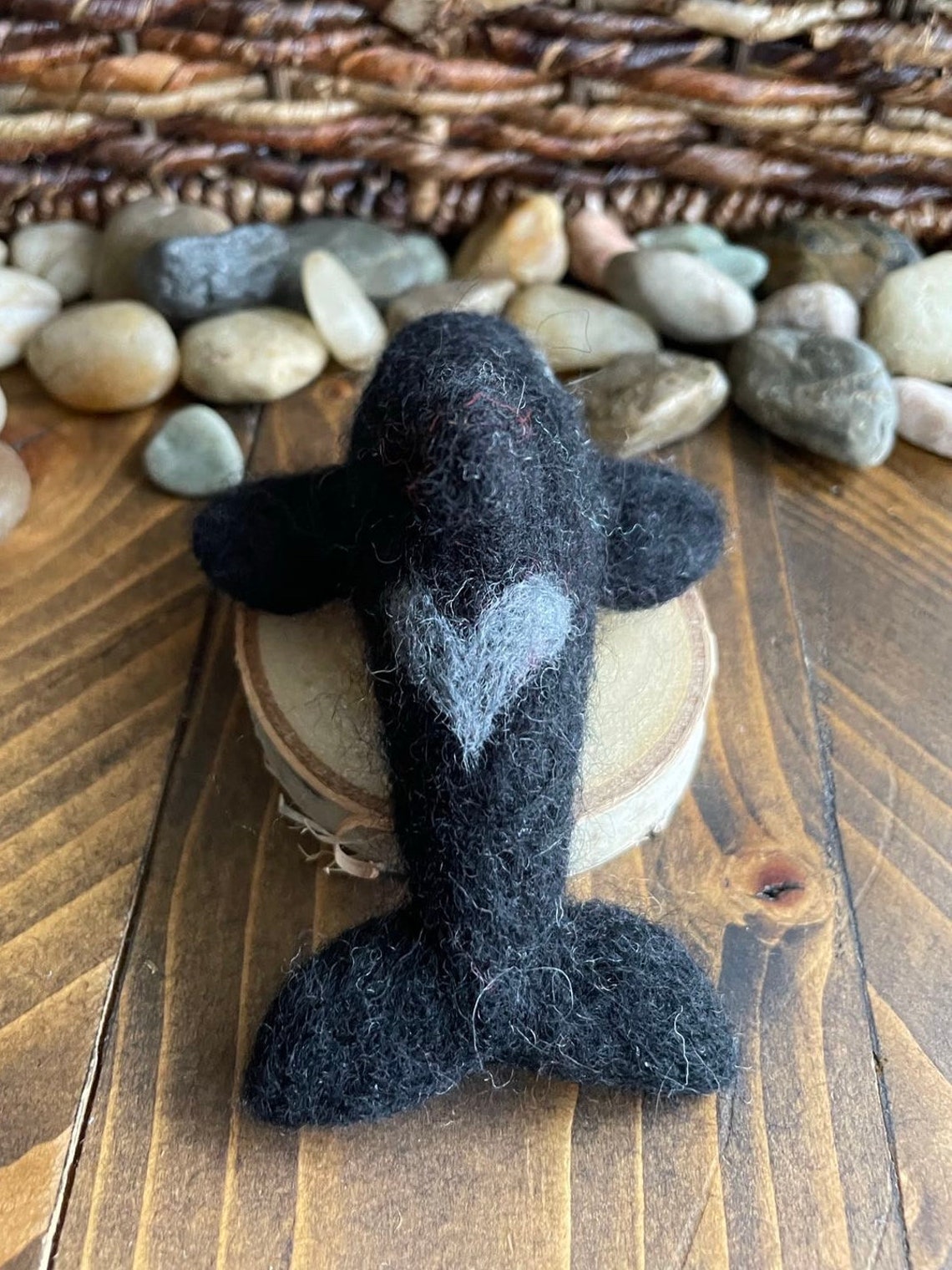 Needle Felted Orca Killer Whale Made to Order Orcinus Orca Wool Sculpture Decoration Ocean Lover