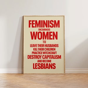 Feminist Print, Feminism Art Print, Female Empowerment Print, Retro Feminist Poster, Feminism Encourages, Feminist Poster Pink, Gift For Her