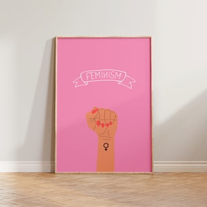 Feminist Print, Feminism Art Print, Feminism Poster, Girl Power Print, Female Empowerment, Feminist Print Green, Pink, Gift For Her, Poster