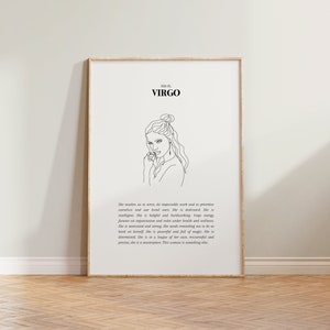 Sie ist Jungfrau Druck, Jungfrau Kunstdruck, Horoskop Sternzeichen Druck, Sternzeichen Geschenk, Astrologie Druck, Sternzeichen Wandkunst, Jungfrau Poster, Jungfrau Geschenk