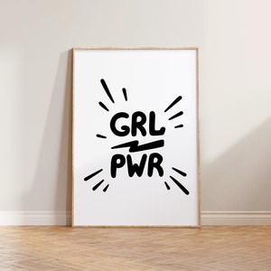 Feminist Print, Girl Power Print, Feminism Art Print, Female Empowerment Print, Cute Feminist Poster, Strong Women Print, Feminist Wall Art