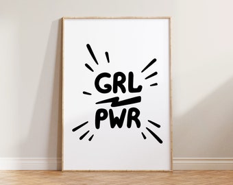 Feminist Print, Girl Power Print, Feminism Art Print, Female Empowerment Print, Cute Feminist Poster, Strong Women Print, Feminist Wall Art