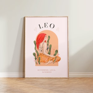 Löwe Print, Löwe Kunstdruck, Horoskop Sternzeichen Druck, Löwe Sternzeichen Geschenk, Astrologie Druck, Löwe Sternzeichen Wandkunst, Löwe Poster, Löwe Geschenk, Horoskop