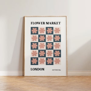 Flower Market London Print, Flower Print, Aesthetic Floral Print, Flower Market Poster, Floral Wall Art, Home Decor, Abstract Les Fleurs Art