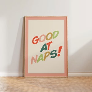 Kids Bedroom Wall Art, Kids Print, Children&#39;s Bedroom Prints, Boys Room Wall Art, Funny Bedroom Prints, Girls Room Print, Good At Naps Decor