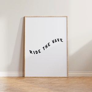 Surfen Sie die Welle, Kunstdruck Poster, Kunstdruck für psychische Gesundheit, Surfen, Kunstdruck, Wellenreiten, minimalistischer Druck, Wohnheim Poster, Surfen Druck