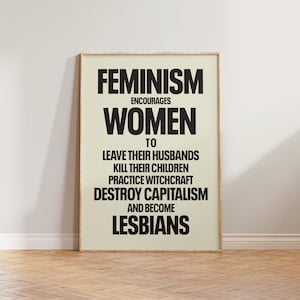 Feminist Print, Feminism Art Print, Female Empowerment Print, Retro Feminist Poster, Feminism Encourages, Feminist Poster Pink, Gift For Her Black