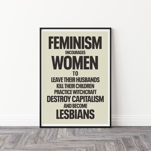 Feminist Print, Feminism Art Print, Female Empowerment Print, Retro Feminist Poster, Feminism Encourages, Feminist Poster Pink, Gift For Her 画像 8