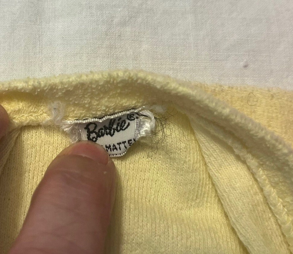 2 Vintage Mattel Barbie Robes Yellow Terrycloth From 1961 Etsy