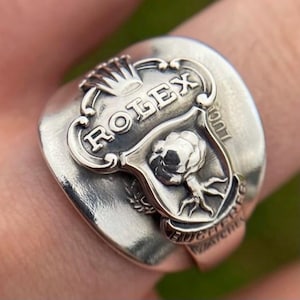 Silver Plated Vintage Designer Spoon Saddle Ring.