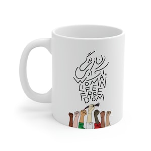 Caneca Mulher Liberdade de Vida, Zan Zendegi Azadi, Jin Jiyan Azadi