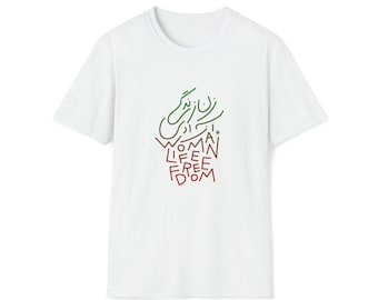 Camiseta Mujer Life Freedom, Zan Zendegi Azadi, Jin Jiyan Azadi