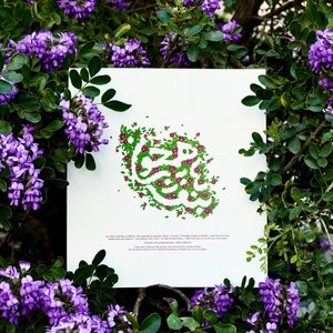Handgemaakt printcadeau voor Iraans nieuwjaar, boekdrukprint, Perzisch gedicht, Nowruz-cadeau