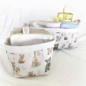 STORAGE BASKETS, forest animal diaper baskets
