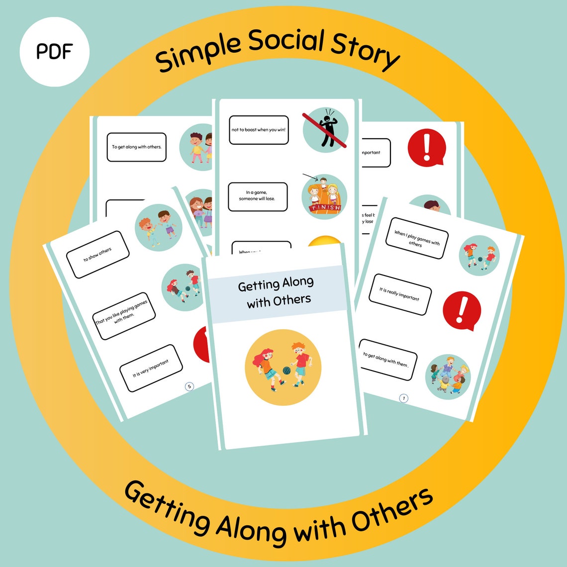Getting Along Riley Jean Getting Along With Others Social Story /learning and Behaviour Support ...