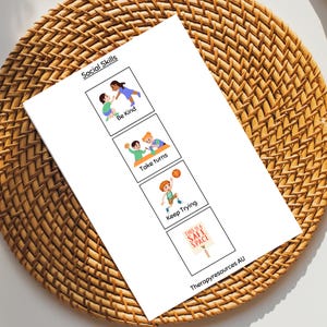 Abilità sociali Sviluppo visivo/sociale/Abilità di vita Stampabile