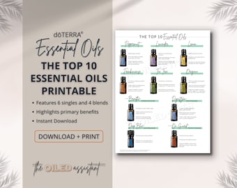 doTERRA Top 10 Essential Oils Flyer | Business Marketing (PDF)