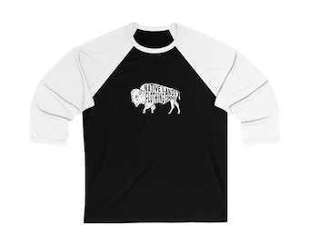 Bison Baseball Shirt 3/4 Sleeve First Nations, Indigenous, Native American
