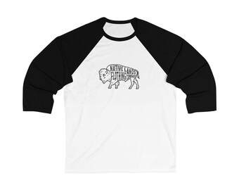 Bison Baseball Shirt 3/4 Sleeve First Nations, Indigenous, Native American
