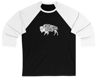 Bison Baseball Shirt 3/4 Sleeve First Nations, Indigenous,