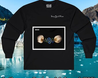 Strong Yupik Women Cotton Long Sleeve Shirt (front/back) - Honoring First Nations, Inuit, Native American Indigenous Cultures