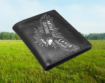 Eagle PU Leather Wallet - Honoring First Nations, Inuit, Native American Indigenous Cultures
