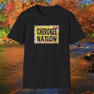 Cherokee Nation Shirt Karte Baumwolle Indianer Indianer Indianer Indianer