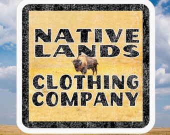Bison Prairie Vinyl Sticker - Honoring First Nations, Inuit, Native American Indigenous Cultures