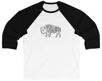 Bison Baseball Shirt 3/4 Sleeve First Nations, Indigenous,