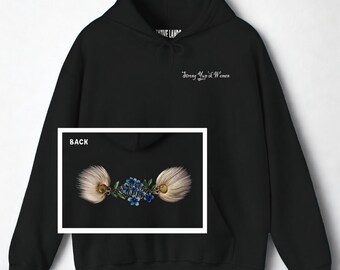 Strong Yupik Women Hoodie Front Back Print, Indigenous Streetwear Pullover, Alaska Native Eskimo Inuit Pride Sweatshirt, Tribal Winter Top