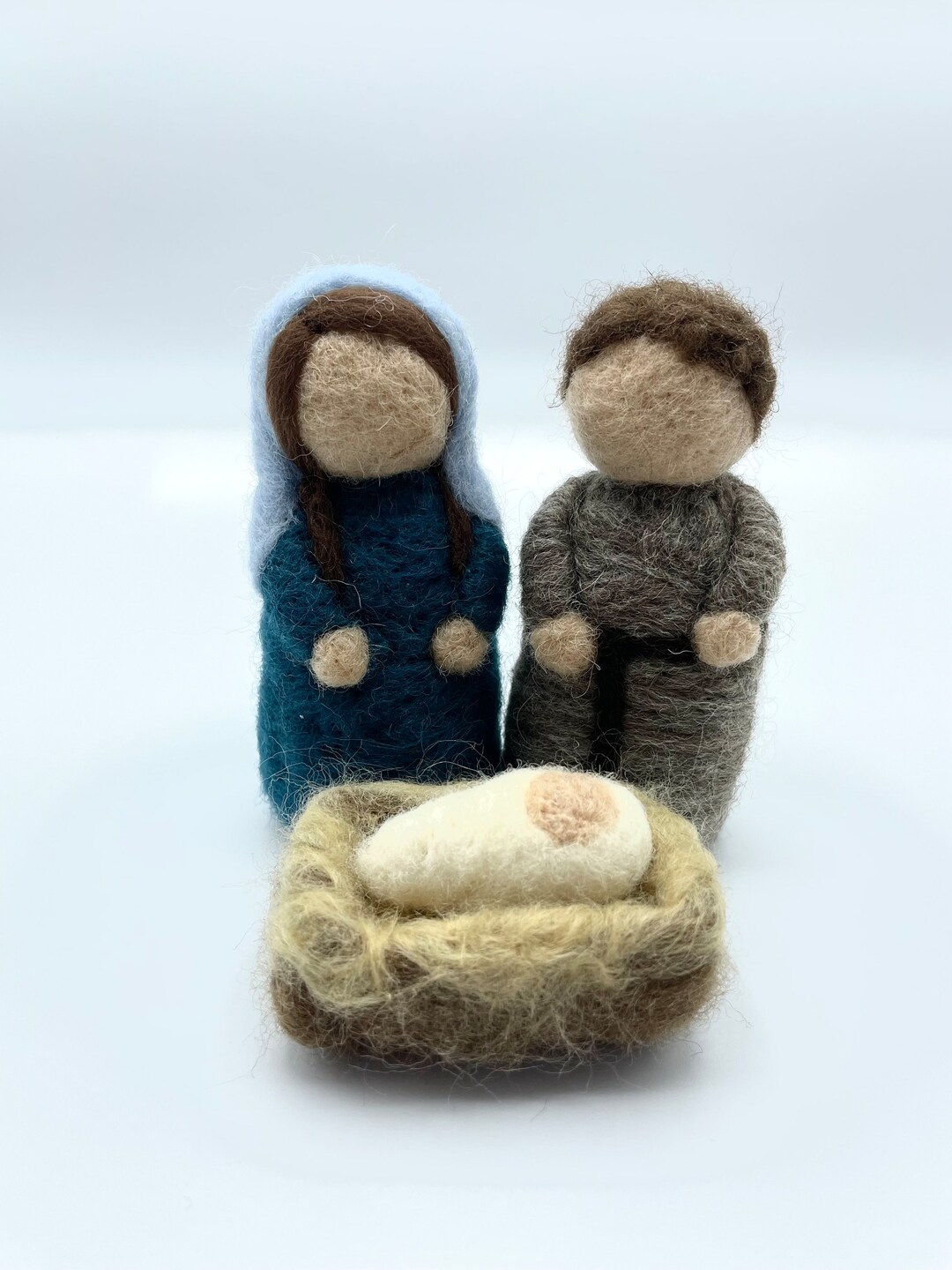 Handmade Needle Felted Nativity Set Felt Nativity Etsy UK