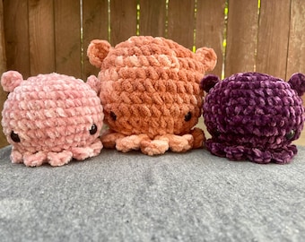 Gehäkelter Tintenfisch / Gehäkeltes Meerestier / Gehäkeltes Tier / Amigurumi Tintenfisch / Handgemacht / Süß und weich / Plüsch / Geschenk