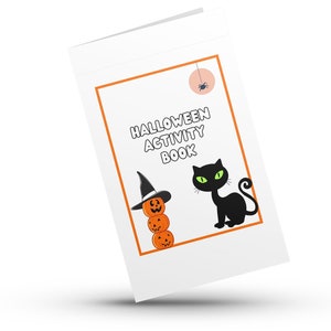 Libro di attività di Halloween per bambini / Libro da colorare di Halloween stampabile / Fogli di lavoro di Halloween / Idee per feste di classe di Halloween /