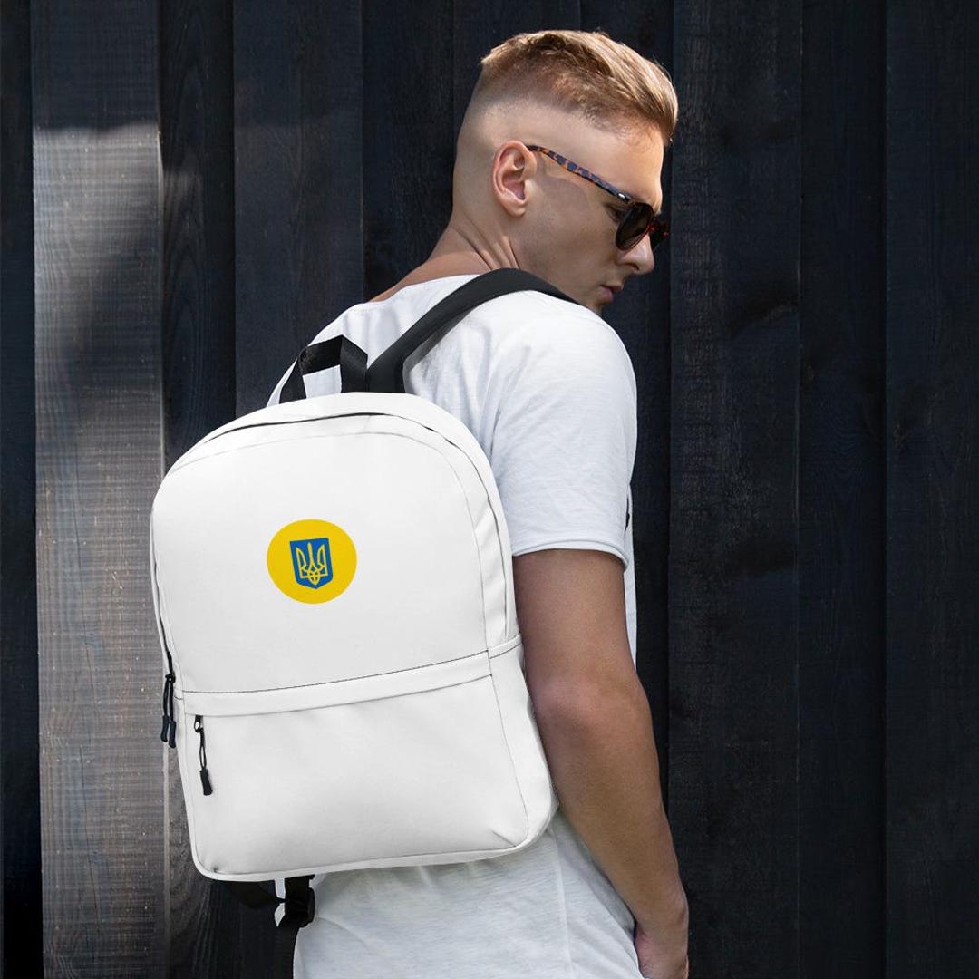 Backpack With Ukrainian Tryzub – Embroidered Trident Bag | Patriotic ...