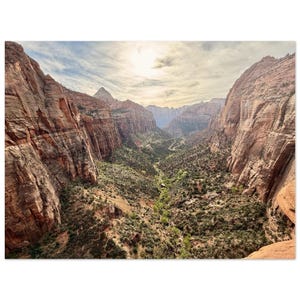 Zion National Park Fine Art Poster – Utah Landscape Wall Art, Red Rock Canyon Print, Nature Photography, Southwest Decor, Hiking Gift