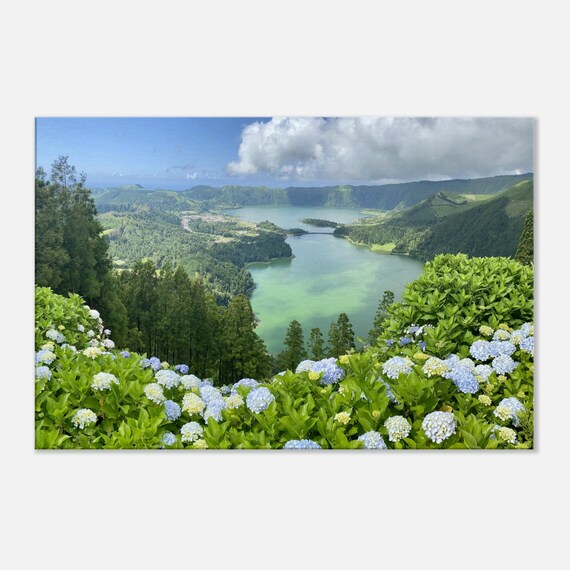 Azores Islands Canvas Print – Breathtaking Landscape Wall Art, Portugal Nature Photography, Atlantic Ocean Scenic Decor