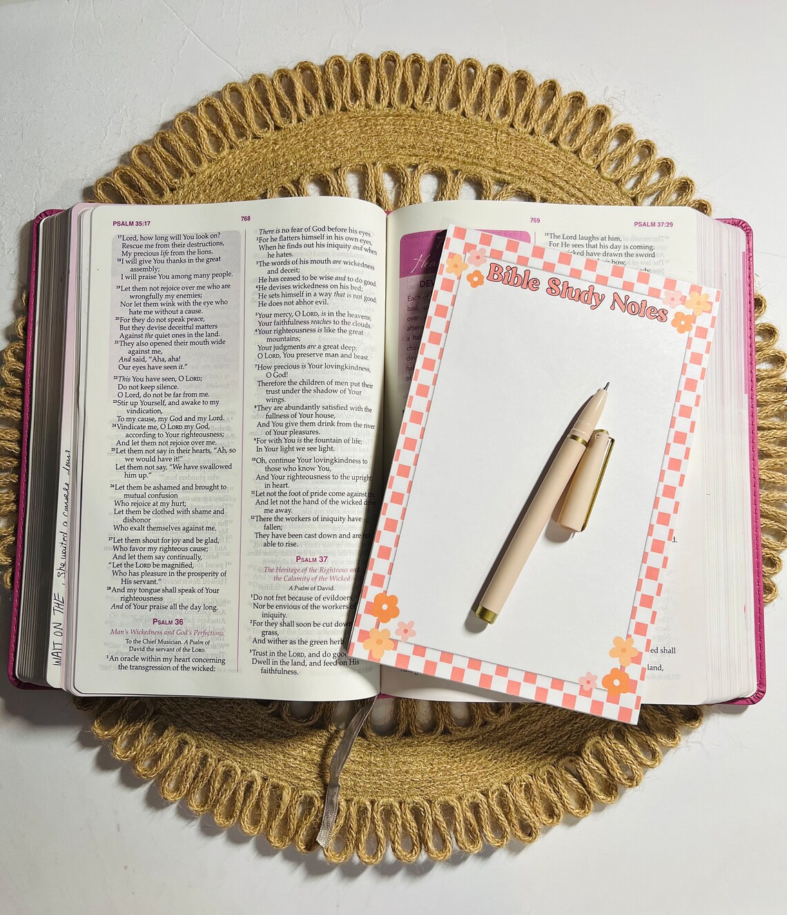 Bible Study Notepad 50 Pages Christian Notepad Groovy - Etsy