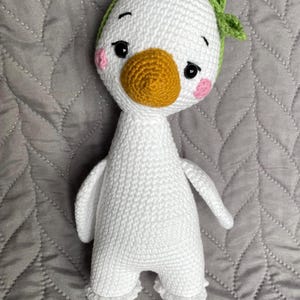Oie au crochet, peluche oie, peluche amigurumi