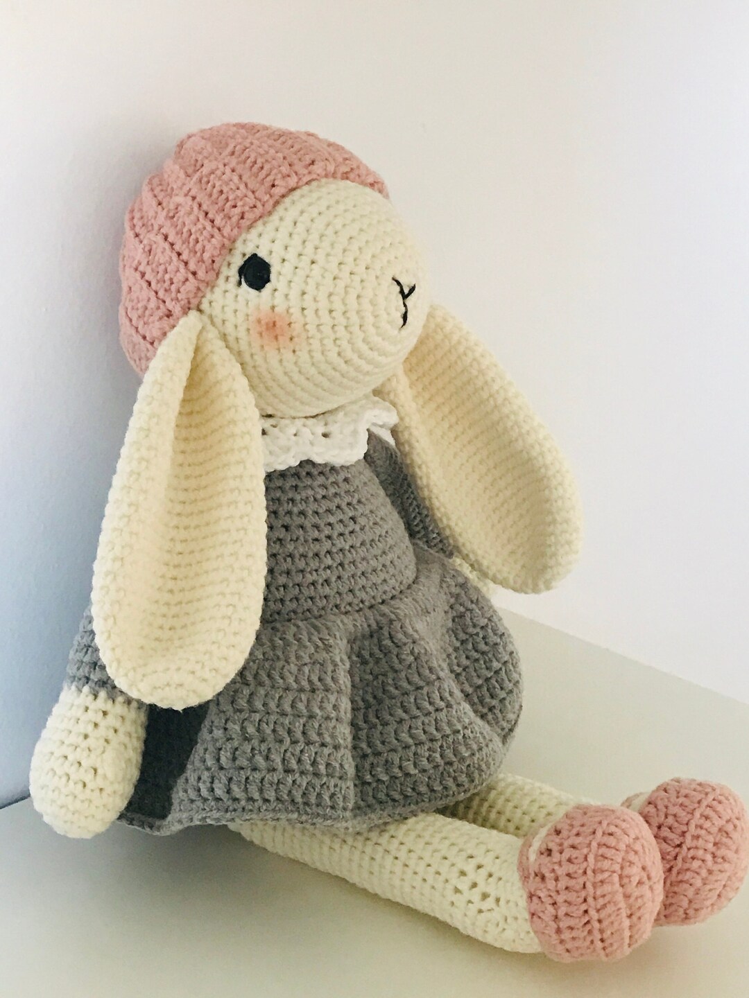 Crochet Bunny Toy, Crochet Rabbit in a Dress, Amigurumi Rabbit ...