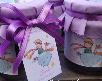 Recuerdo de tarro de mermelada personalizado, temática de El Principito - Primera Comunión, Bautizo, Confirmación - Comida para el hogar - Original - Only Fruit