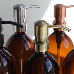 Testa della pompa di ricambio per erogatore di sapone / Adatto per flaconi di articoli da toeletta color ambra