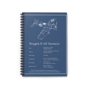 F4U Corsair Notebook: WW2 Warbird Journal, Ruled Line