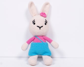 Crochet Bunny Rabbit 100% Cotton| Soft Amigurumi Bunny Plush