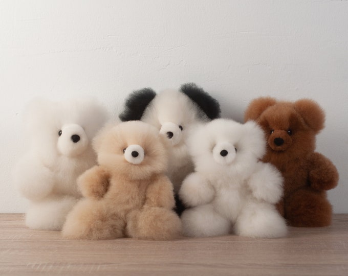 Handmade Alpaca Teddy Bear , Perfect Cuddle Companion