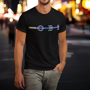 Adult Tee* OB1 Unisex Softstyle T-Shirt, Jedi Tee, Movie Fan Gift, Sci-Fi Shirt, Lightsaber Lover Top, Gift for Him, Gift for Her