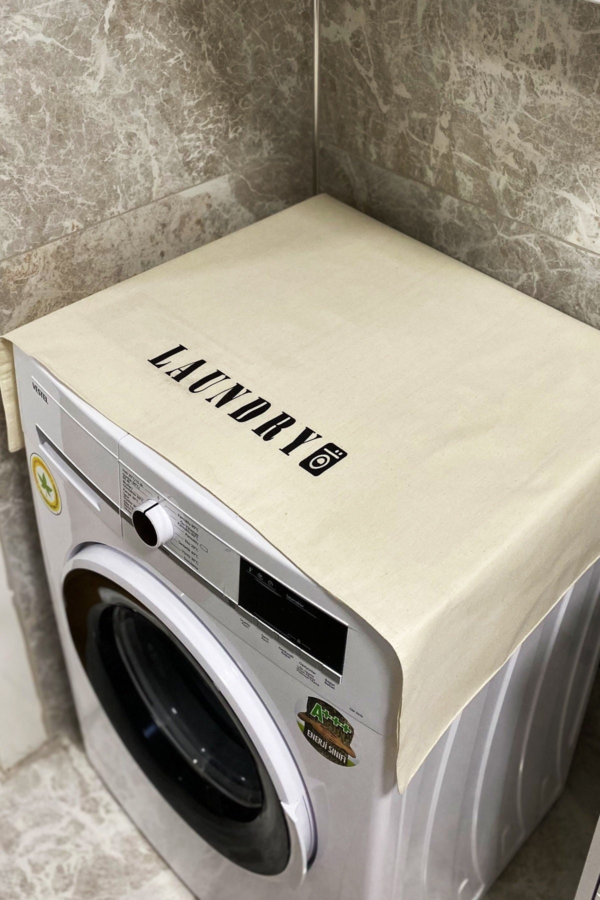 Washer and Dryer Cover, Laundry Room Accessories Decor, Washing