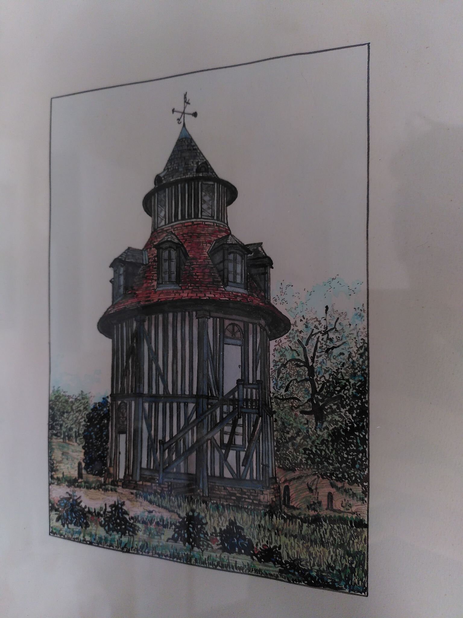 Aquarelle Ancienne Encadrée