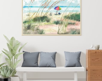 Sanibel Island Beach Path Watercolor Painting #2